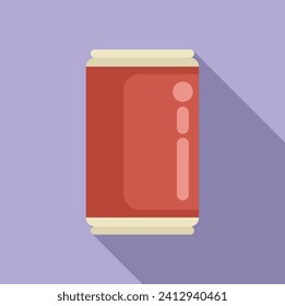 Tin can drink icon flat vector. Vending machine. Java cooling