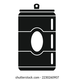 Tin can drink icon simple vector. Food snack. Granola energy