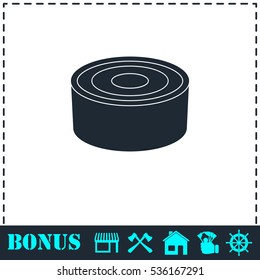 Tin can icon flat. Simple vector symbol and bonus icon