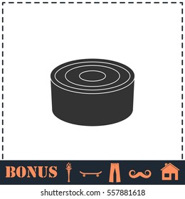 Tin can icon flat. Simple vector symbol and bonus icon