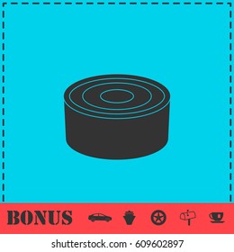 Tin can icon flat. Simple vector symbol and bonus icon