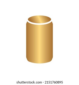 Tin can icon with gold gradient