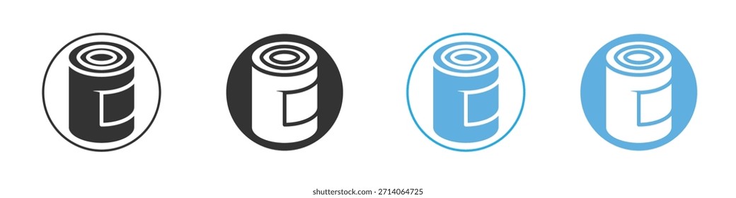 Ícone de lata de estanho. Modelo de design de ícone gráfico