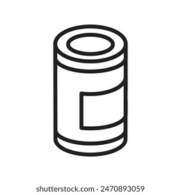 Tin can icon line art vector