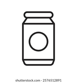 Tin can icon Outline vector for web ui