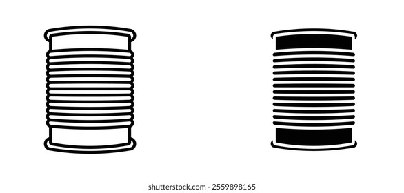 Tin can Icon set in black color for ui designs