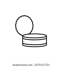 tin can icon Simple outline illustration