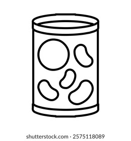 tin can icon Simple outline illustration