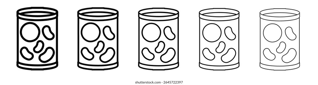 tin can icon simple vector outline logo