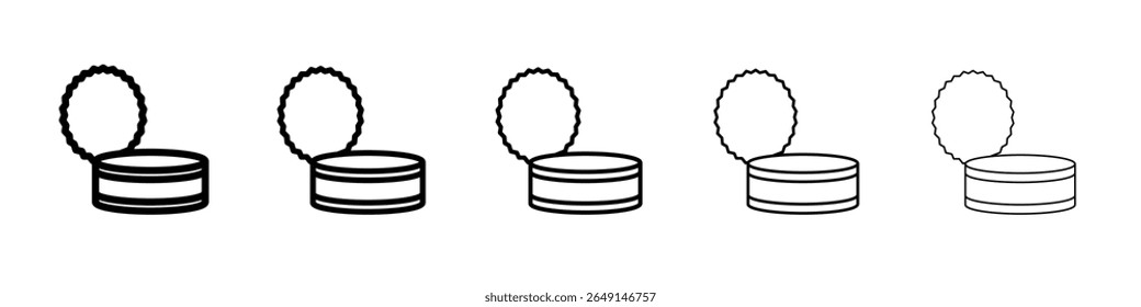 tin pode ícone simples vetor contorno logotipo