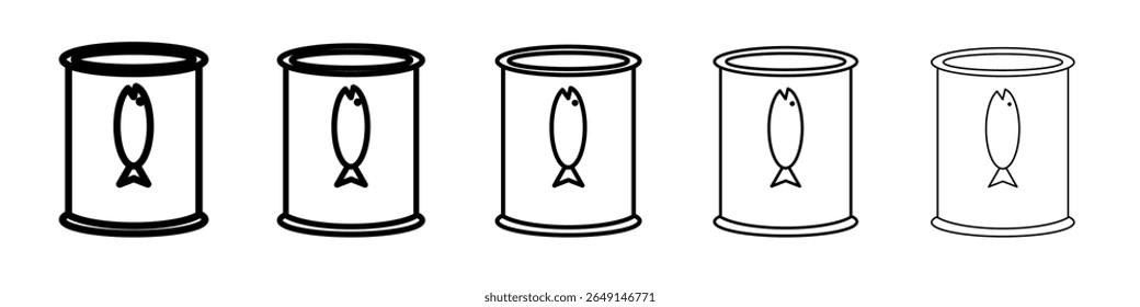 tin pode ícone simples vetor contorno logotipo