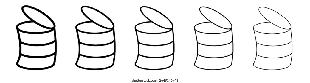 tin pode ícone simples vetor contorno logotipo
