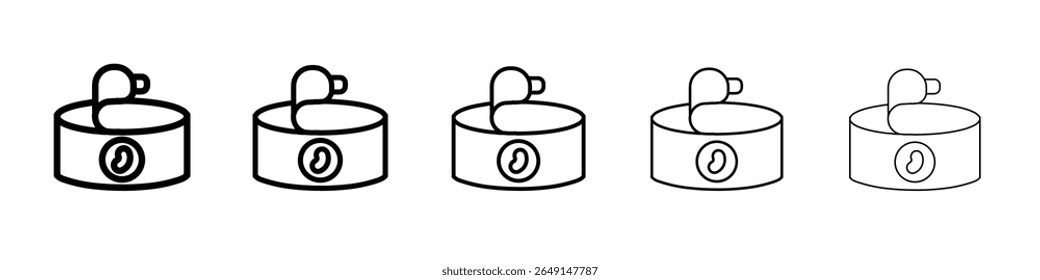 tin pode ícone simples vetor contorno logotipo