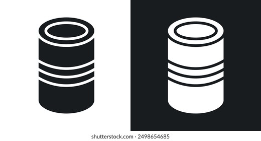 Tin can icon in solid style