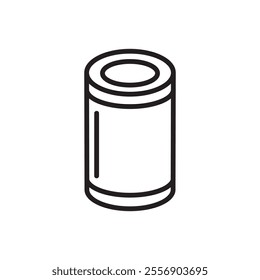 Tin can icon Thin line art collection