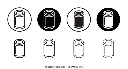 Tin can icon Thin line flat illustration