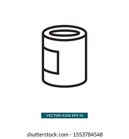 tin can icon vector illustration template black color