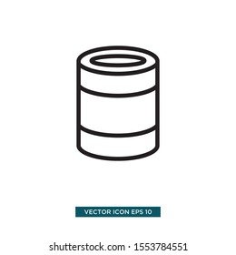 tin can icon vector illustration template black color