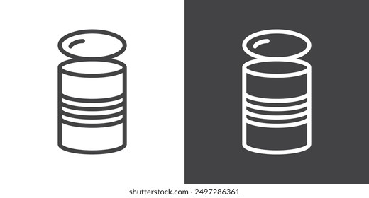 Tin can icon vector logo set collection for web app ui