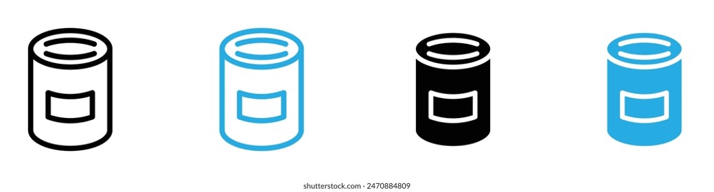 Tin can icon vector set collection for web