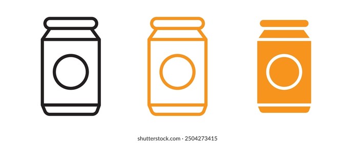 Tin can icon web design in vector