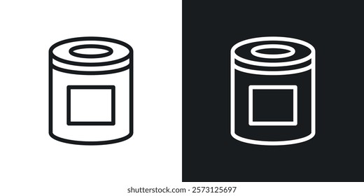 Tin can icons set vectors on white background.