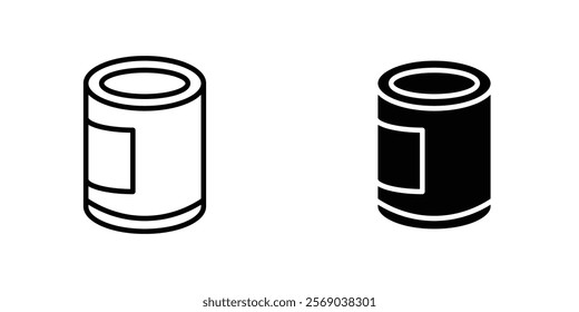 Tin can icons vector graphic pack