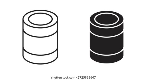 Iconos de lata. Icono lineal de Vector aislado sobre fondo blanco.