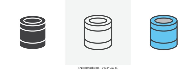 Tin Can Isolated Line Icon Style Design. Simple Vector Illustration