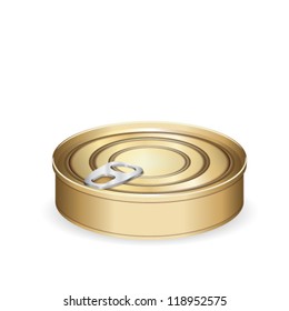 Tin can isolated on white