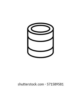 Tin can line icon