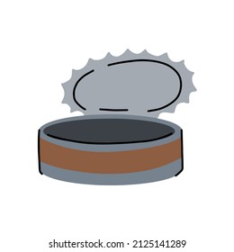 Tin can. Open iron containers. Garbage and junk.