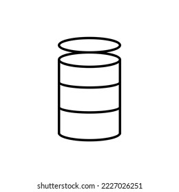 tin can outline icon vector