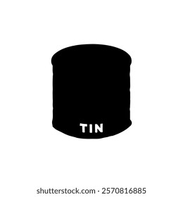 Tin can silhouette icon vector design.
