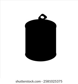 Tin can    silhouette vector icon sign symbol illustration design.