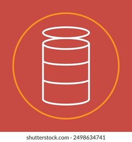 Tin can trendy icon cute abstract beautiful vector illustration colorful artwork design