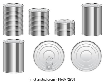 Tin can ilustración de diseño vectorial aislada en fondo blanco
