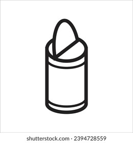 tin can vector icon line new icon