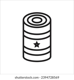 tin can vector icon line new icon