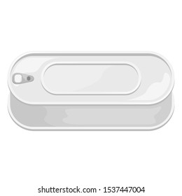 A tin can without a label. 3D vector illustration.