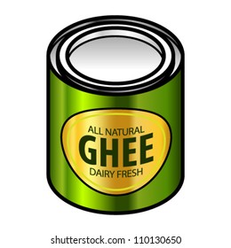 A tin of clarified butter / ghee.