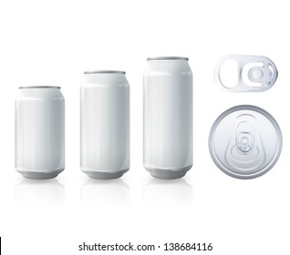 Tin collection. Vector design.