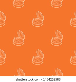 Tin of earthworms pattern vector orange for any web design best