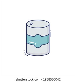 Tin Flat Icon Isolated On White Background