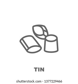Tin icon. Element of row matterial icon. Thin line icon for website design and development, app development. Premium icon