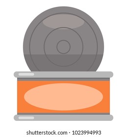 Tin icon, flat style