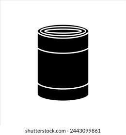 Tin icon vector. Canned food illustration sign. Long lasting food symbol or logo.