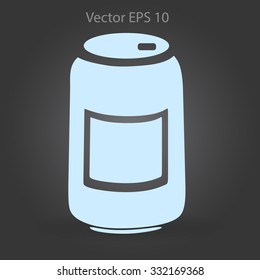 Tin icon. Vector illustration