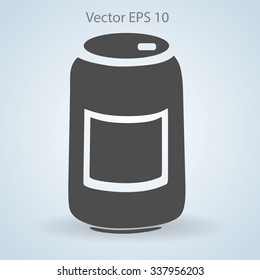 Tin icon. Vector illustration