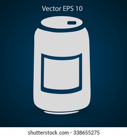 Tin icon. Vector illustration